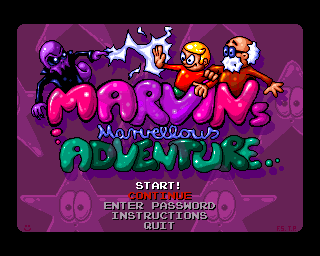 Marvin's Marvellous Adventure title screen for Amiga CD32